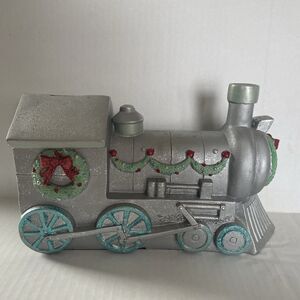 Large Train Locomotive Engine Coin Piggy Bank Christmas‎